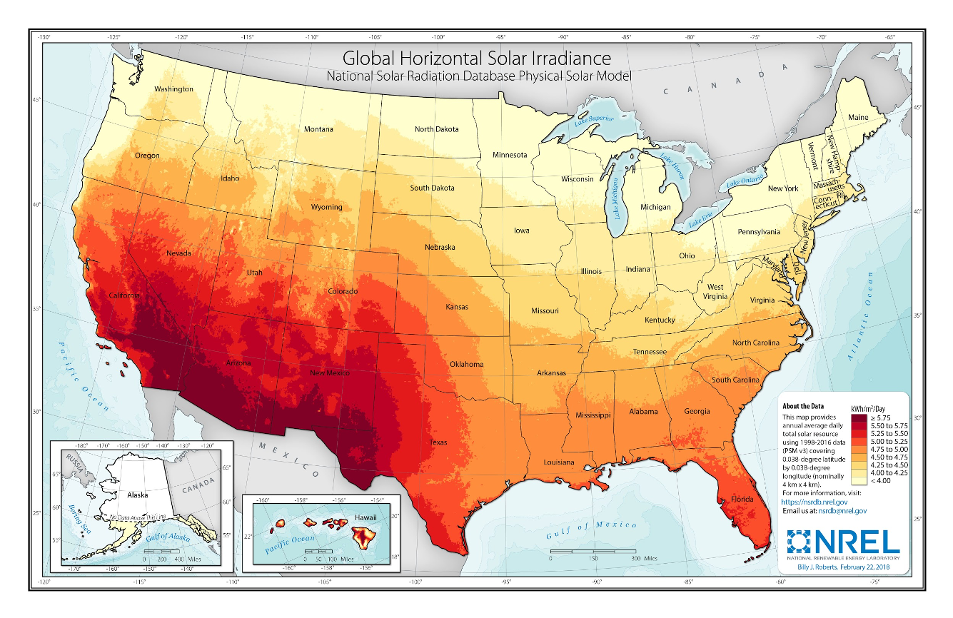 solar panel efficiency by state