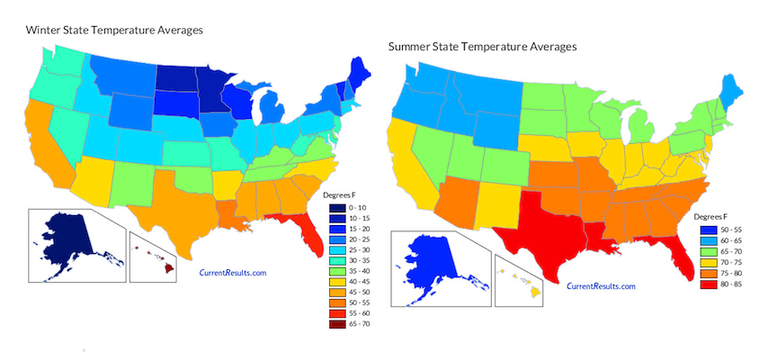 United States Temperate Maps