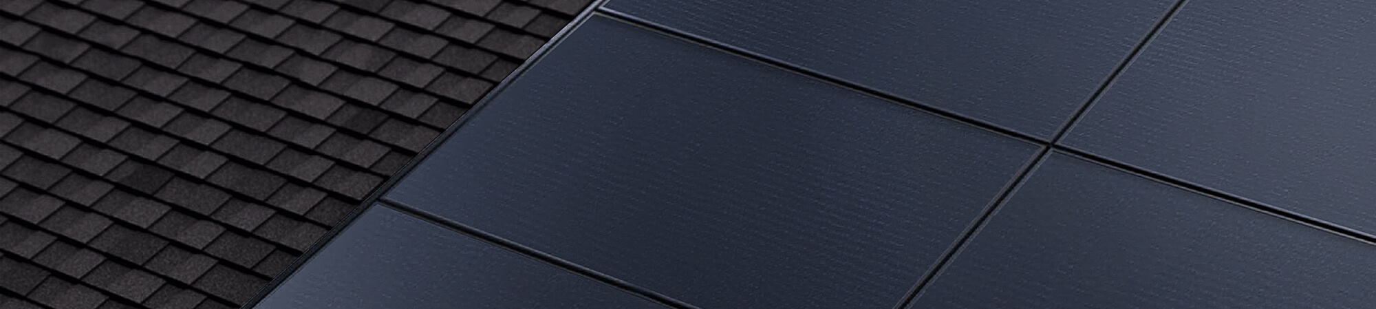 Up close view of solar panels on roof rendering