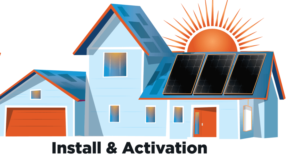 solar panel install and activation house