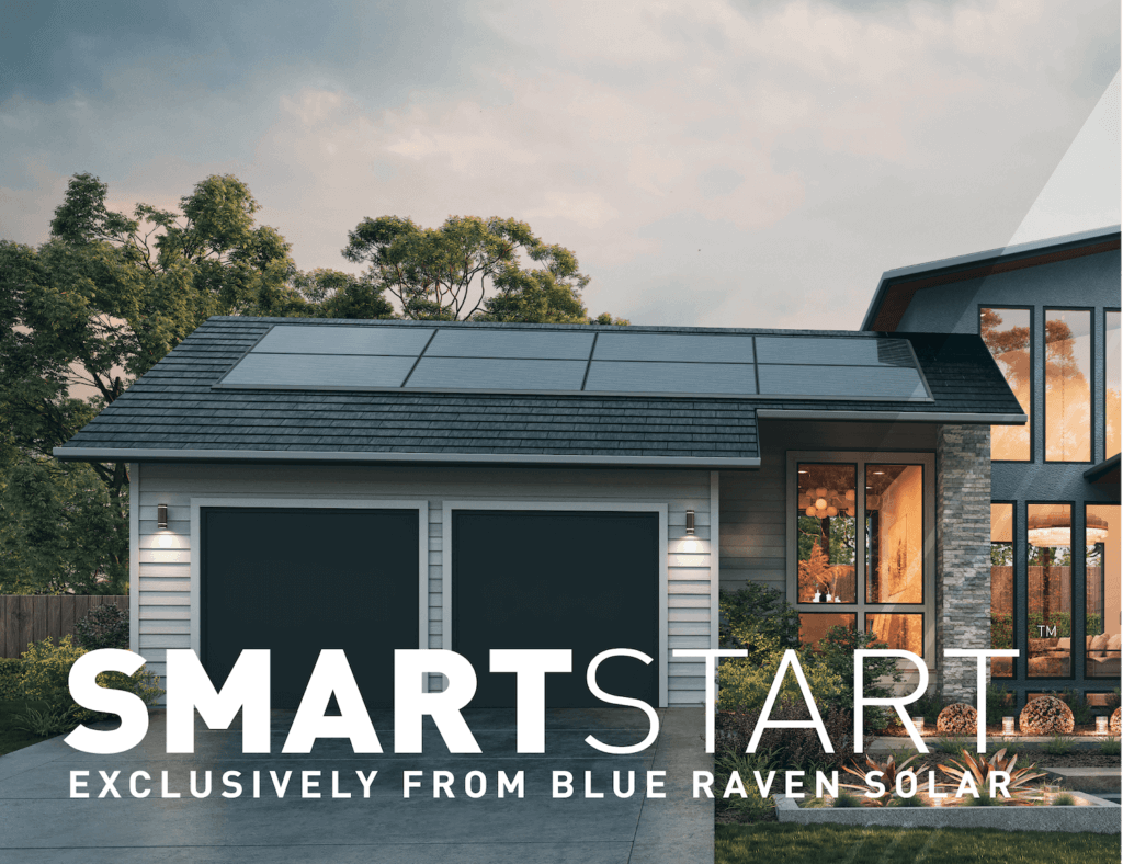 SmartStart logo overlaid on modern house rendering