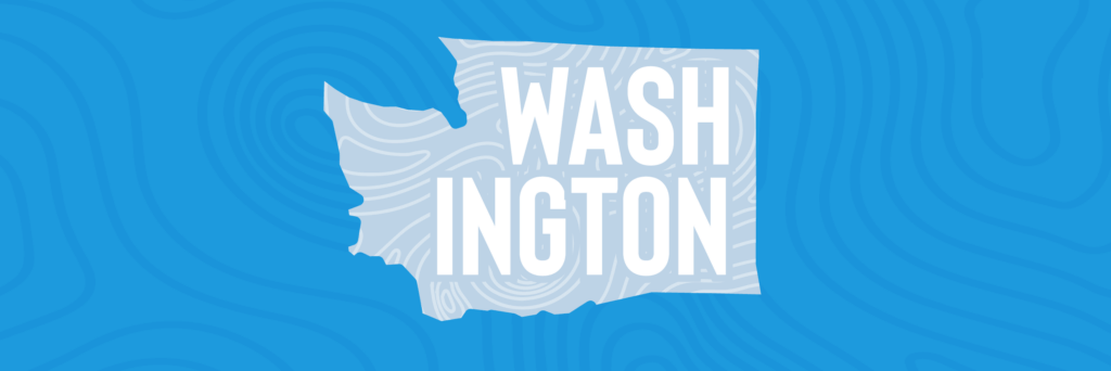 Solar Incentives to Take Advantage of Today_Washington Silhouette of Washington state in various shades of light blue