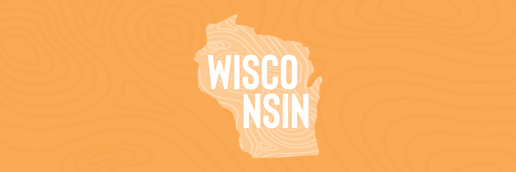Solar-Incentives-to-Take-Advantage-of-Today_Wisconsin Silhouette of Wisconsin state in various shades of orange